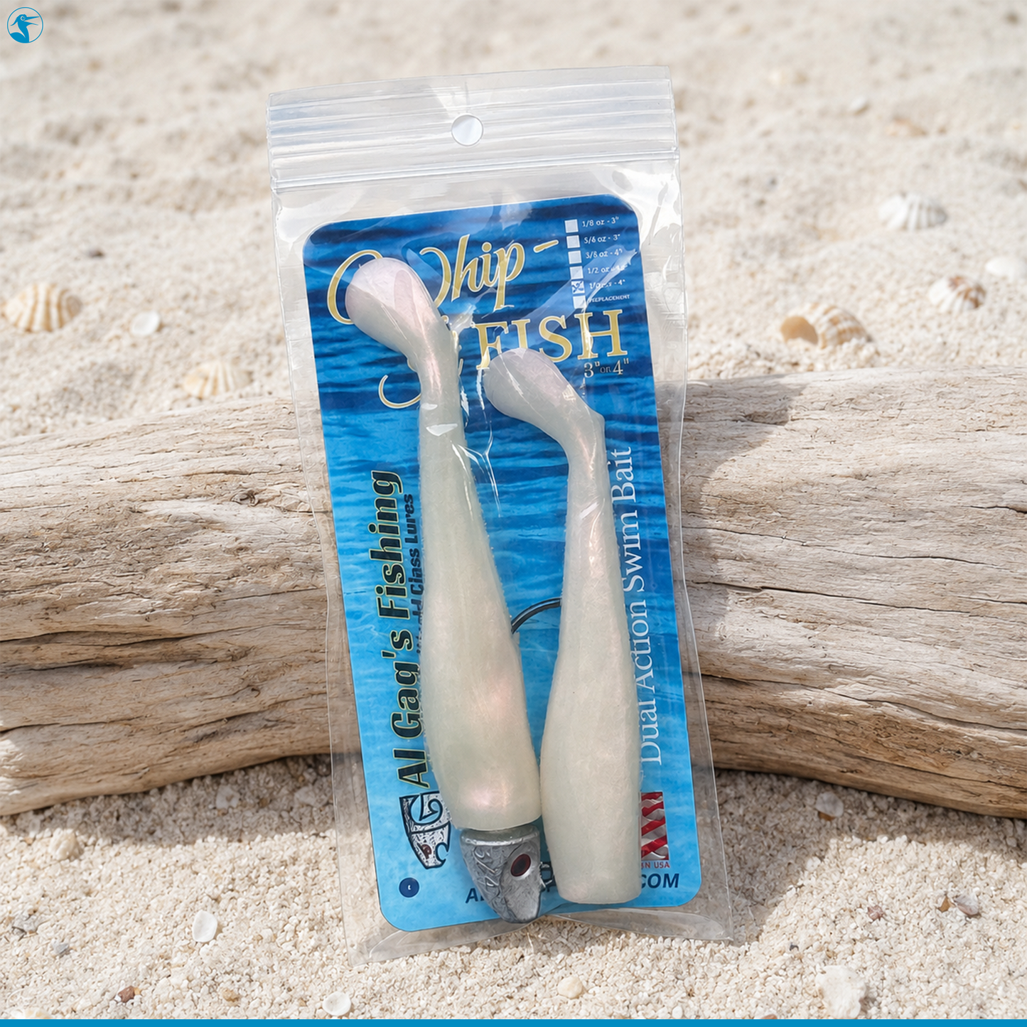 Al Gags Lures Soft Plastic Whip-It Fish 0.75oz (3/4oz)