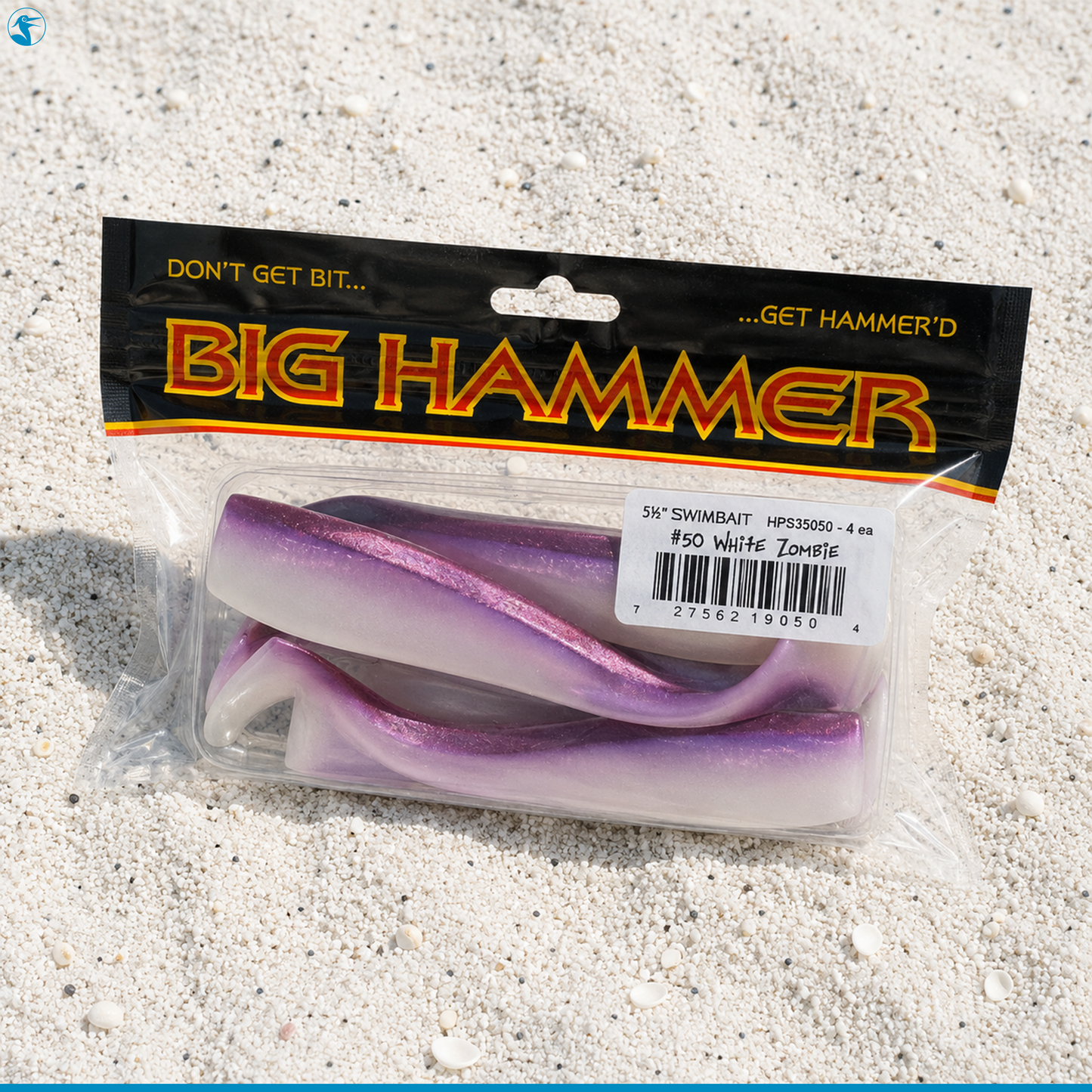 Big Hammer Lure Hand-Poured Soft Plastic Swimbait 5.5" (5 1/2")