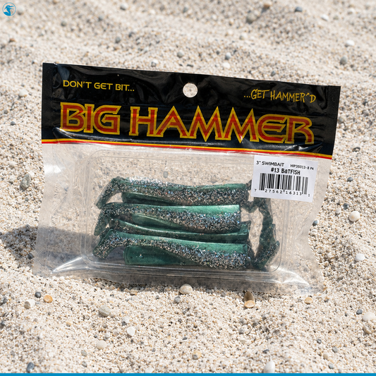 Big Hammer Lure Hand-Poured Soft Plastic Swimbait 3"