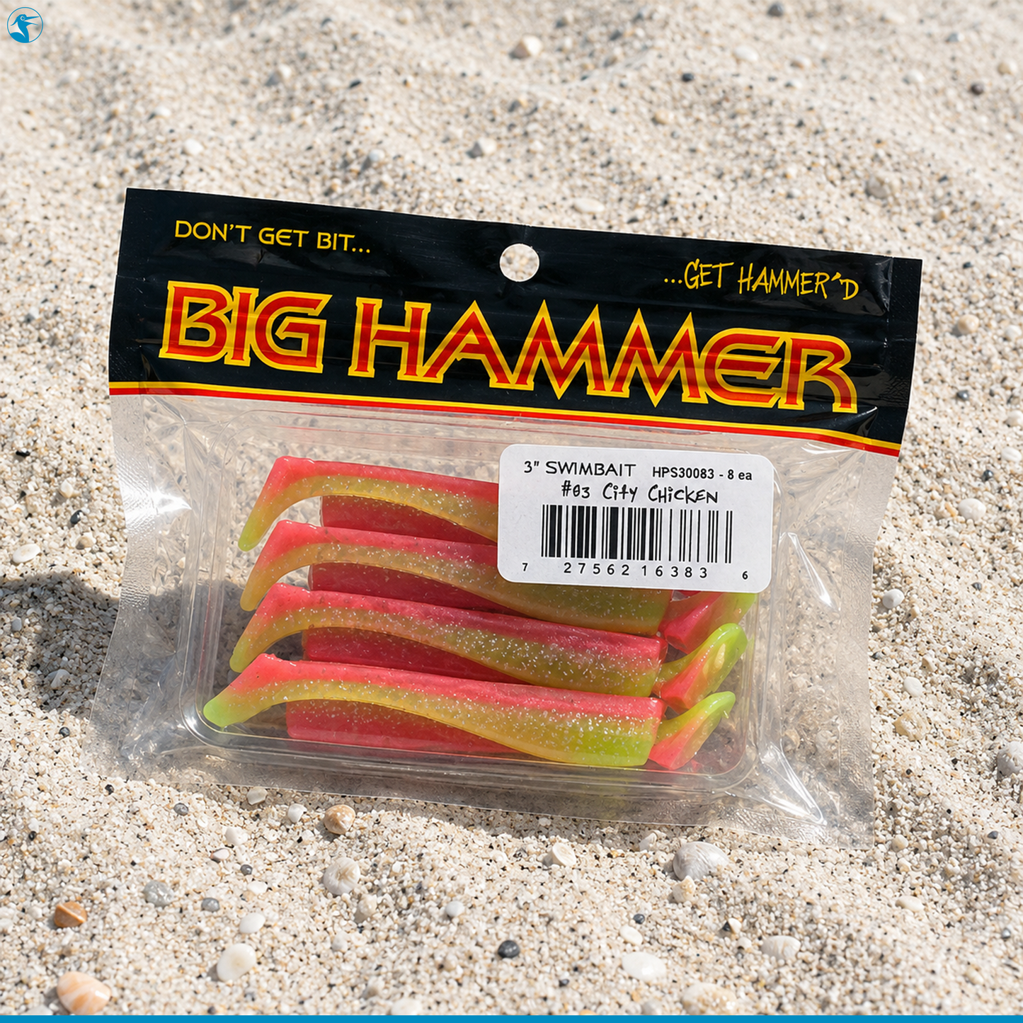 Big Hammer Lure Hand-Poured Soft Plastic Swimbait 3"