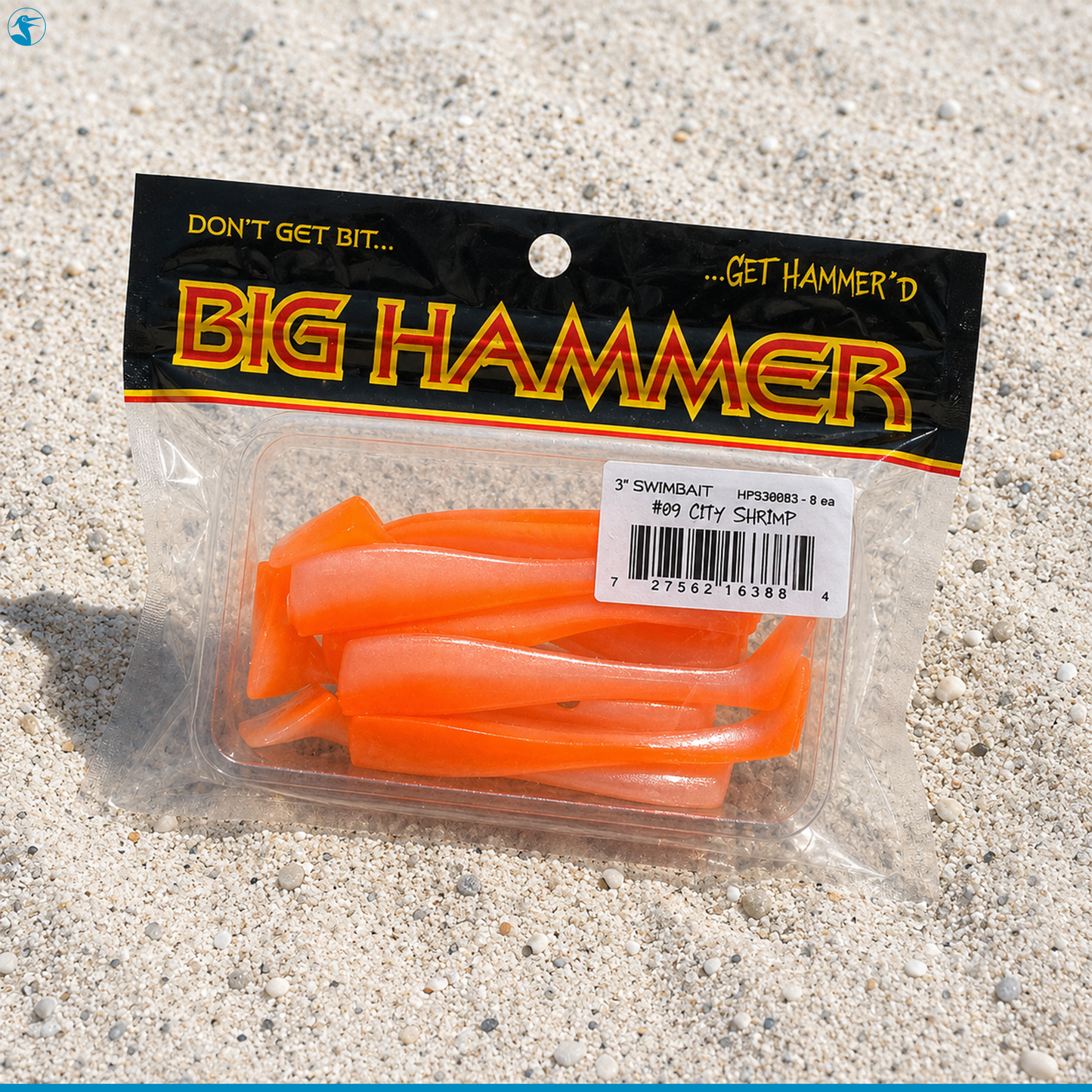 Big Hammer Lure Hand-Poured Soft Plastic Swimbait 3"