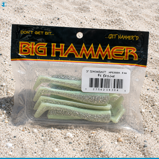 Big Hammer Lure Hand-Poured Soft Plastic Swimbait 3"