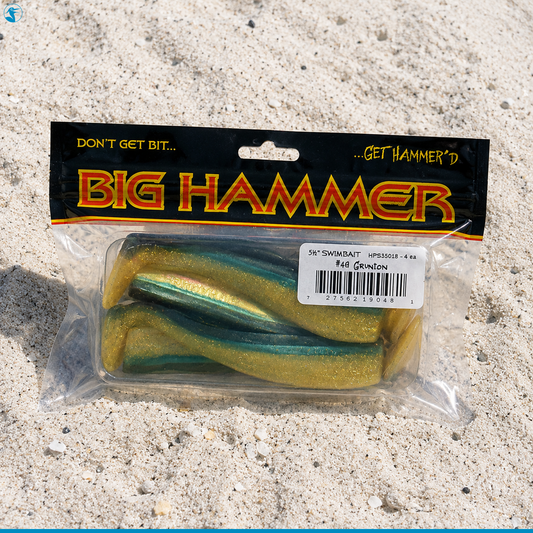 Big Hammer Lure Hand-Poured Soft Plastic Swimbait 5.5" (5 1/2")