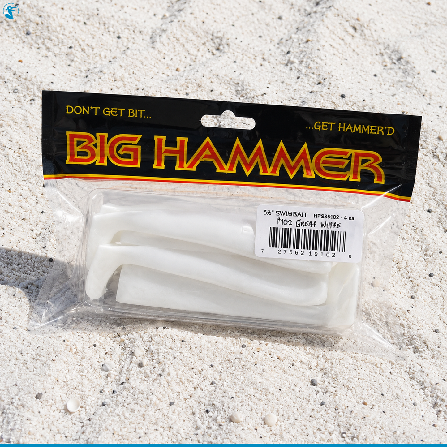 Big Hammer Lure Hand-Poured Soft Plastic Swimbait 5.5" (5 1/2")