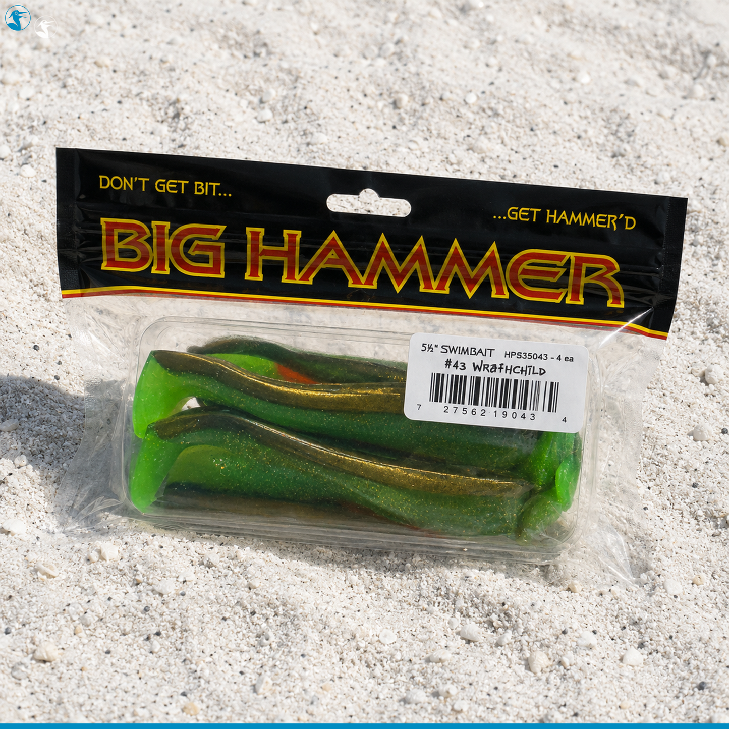 Big Hammer Lure Hand-Poured Soft Plastic Swimbait 5.5" (5 1/2")