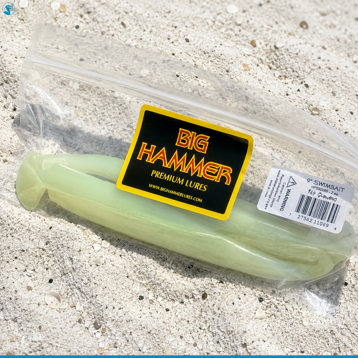 Big Hammer Lure Sledge Hammer Hand-Poured Soft Plastic Swimbait 9"