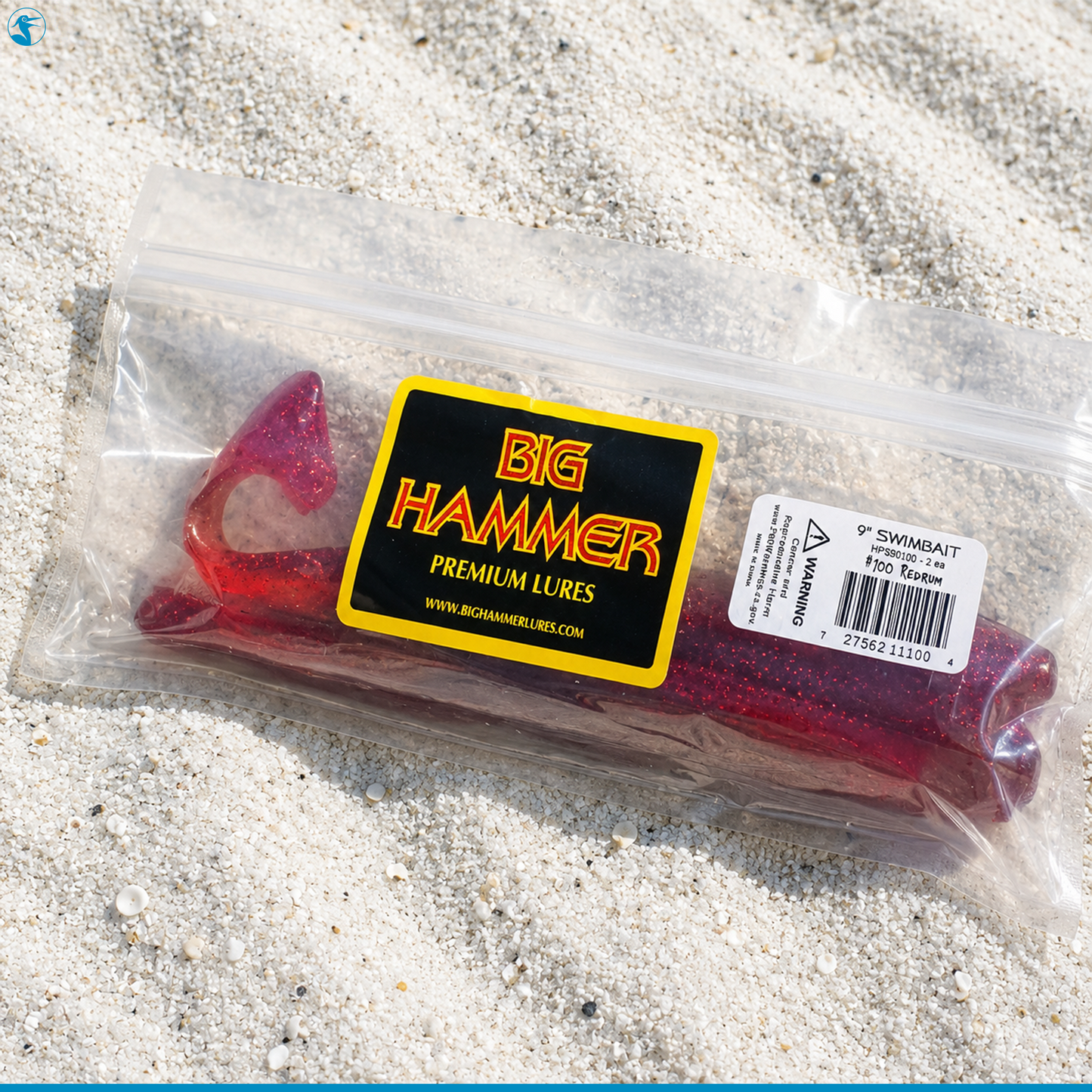 Big Hammer Lure Sledge Hammer Hand-Poured Soft Plastic Swimbait 9"