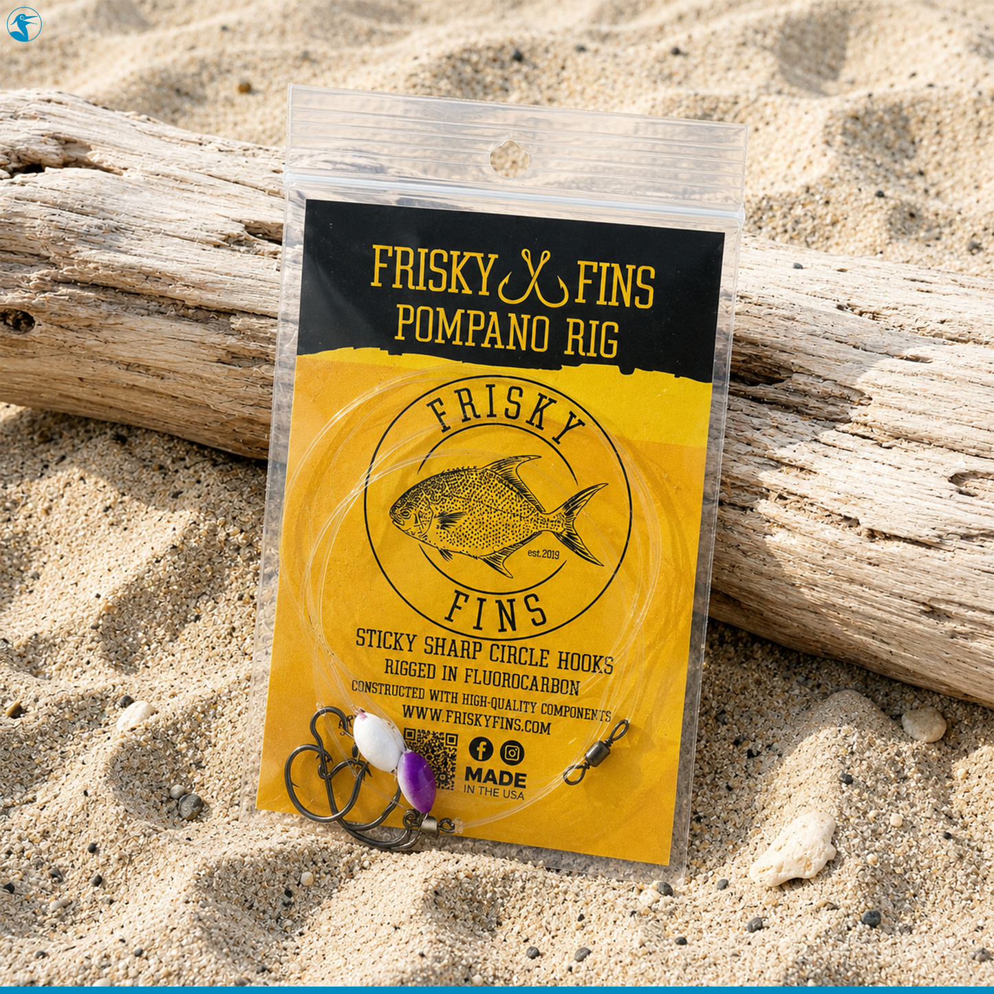 Frisky Fins Pompano Rig Olive