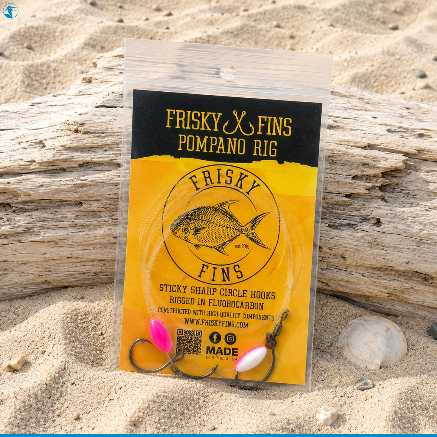 Frisky Fins Pompano Rig Olive