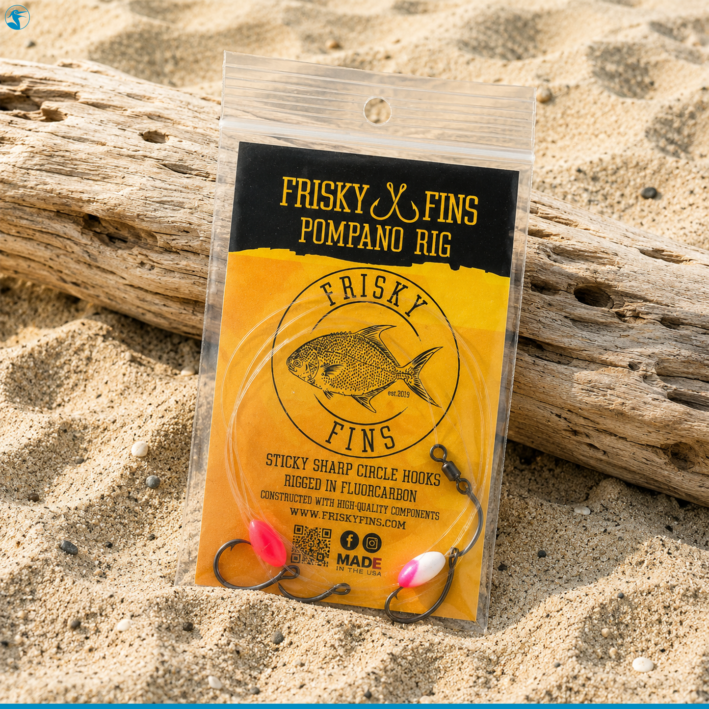 Frisky Fins Pompano Rig Olive