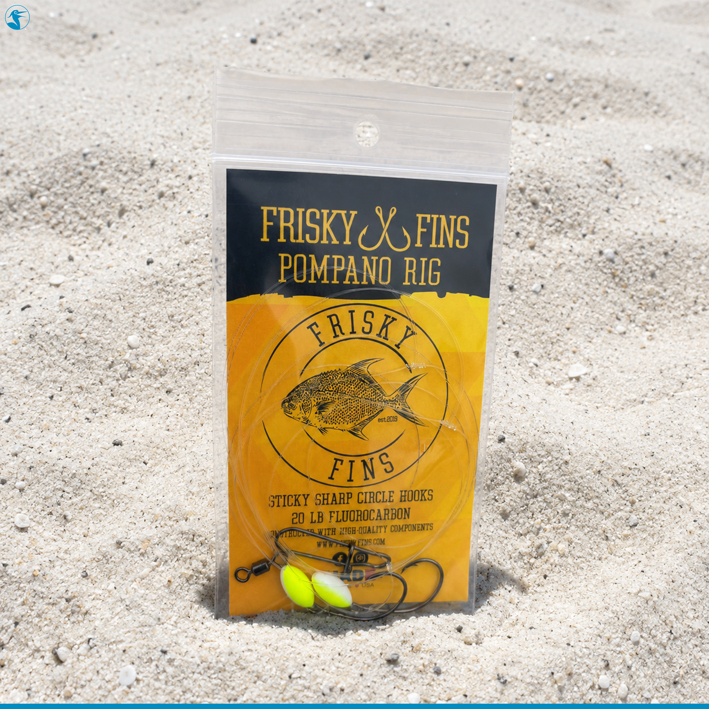 Frisky Fins Pompano Rig Olive