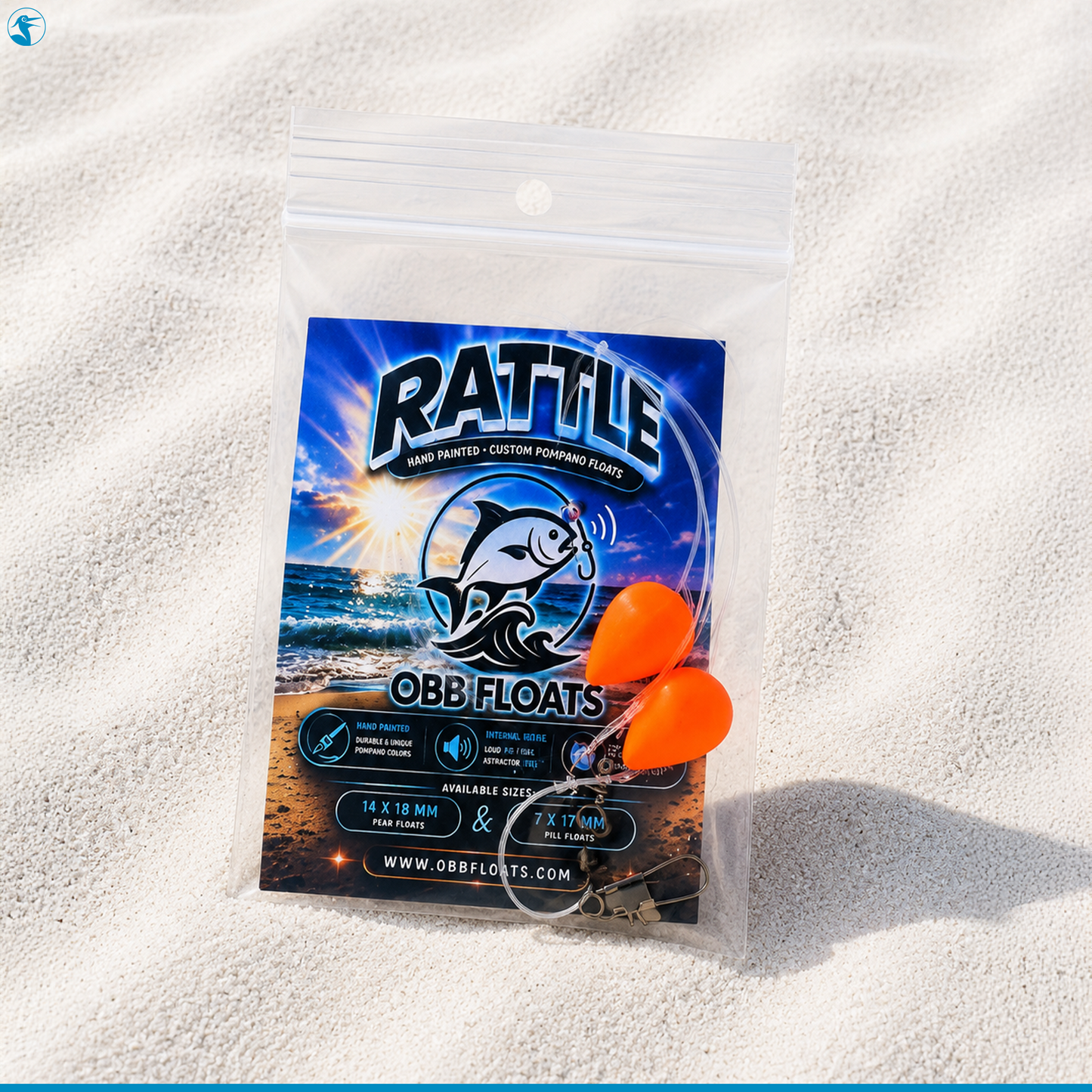 OBB Floats Pompano Rig Rattle