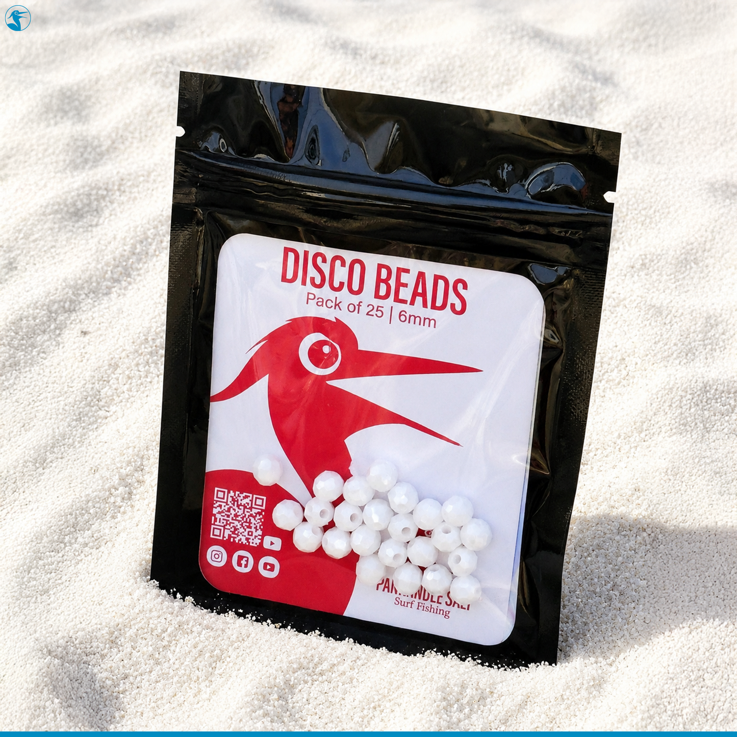 Panhandle Salt Disco Beads Faceted Pack 6mm