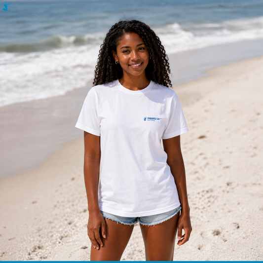 Panhandle Salt White Shirt Short Sleeve Logo
