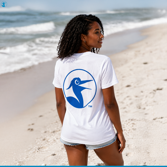Panhandle Salt White Shirt Short Sleeve Logo