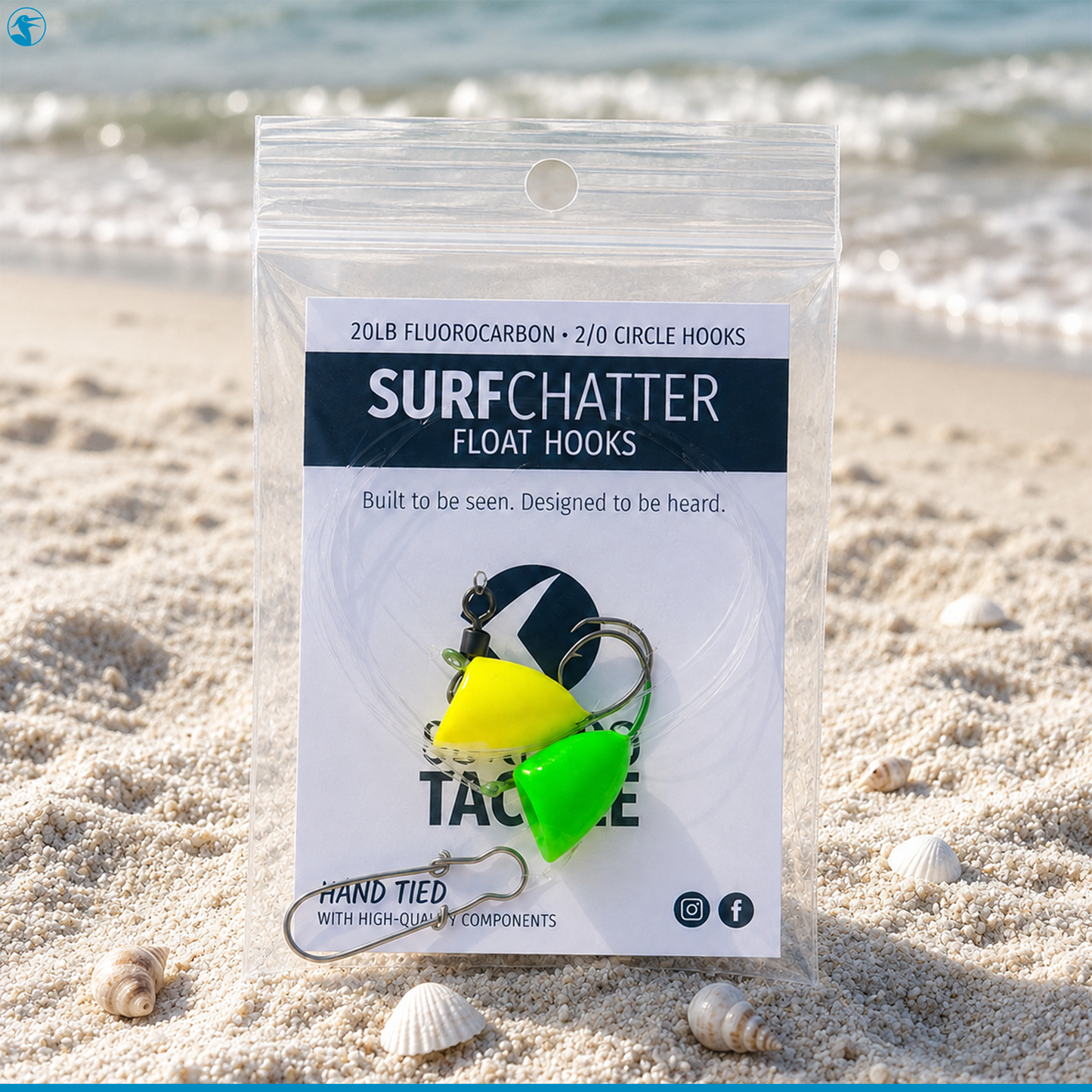 SurfPro Pompano Rig Surf Chatter Float Hook