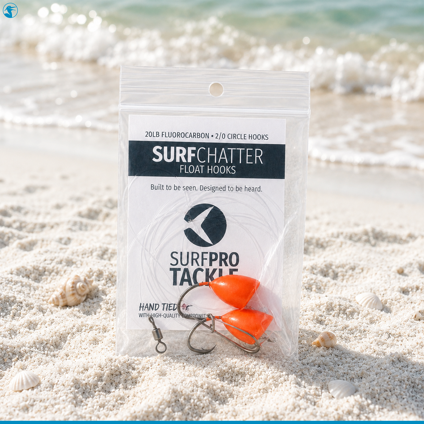 SurfPro Pompano Rig Surf Chatter Float Hook