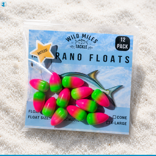 Wild Miles Float Pack Large Bullet Rattle Pompano Float